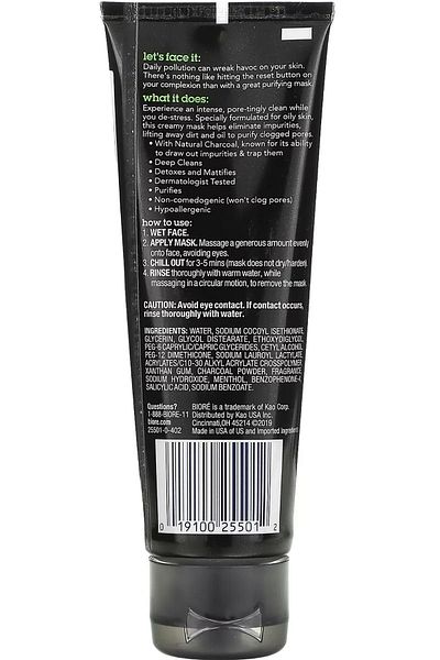 Biore Charcoal Purifying Detox Face Mask 113gr