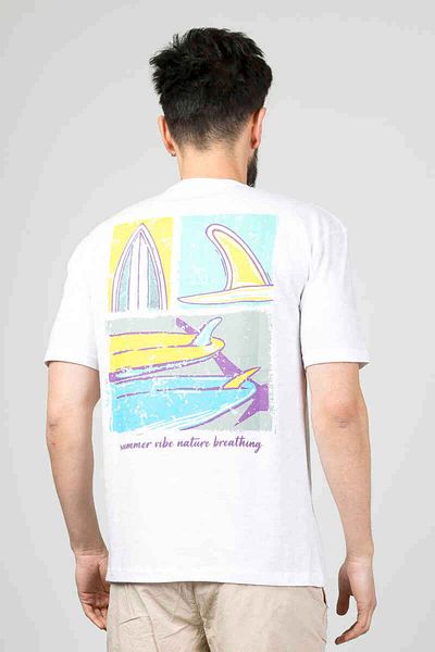Cazador Jazz 4263 - Men's Relax Fit Back Printed T-Shirt