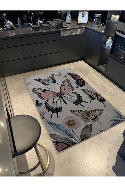 Rugs Modern Halı مجموعة الأشكال بألوان الباستيل متعددة الألوان بنمط الفراشة ا...