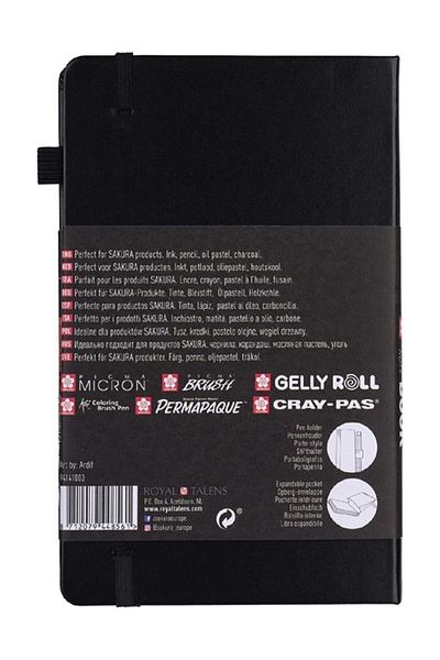 Sakura Sketch Book Black Paper 140g 80 Sheets 13x21cm