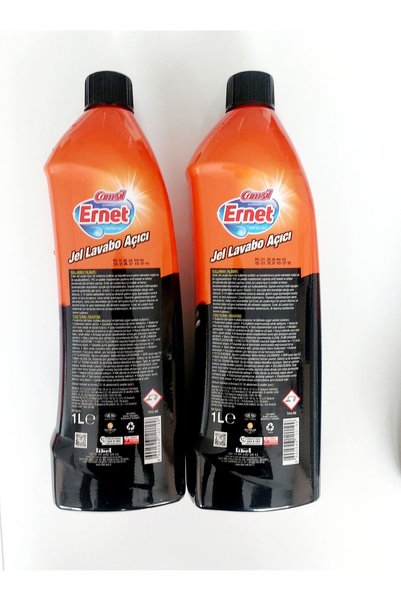 YEŞİLLİ STORE Lavabo açıcı jel camsil ernet 1 litre 2 adet