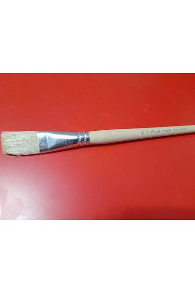 Südor 258f Series Flat Cut White Hard Bristle Oil Paint Brush No:20