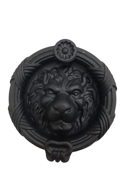 AS DESİGN DEKORATİF DEMİR DÖKÜM ASLAN FİGÜRLÜ KAPI ZİLİ/KAPI TOKMAĞI