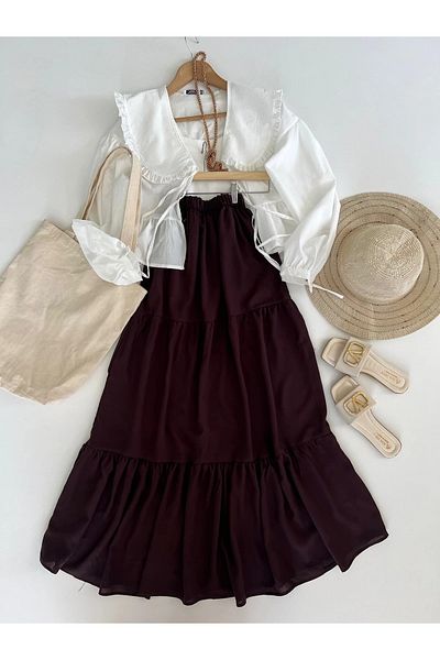 Nefs Пола с волани и еластична талия - Belmanodo Fabric