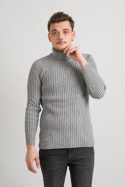 AKÇAYLAR Slimfit Self-Striped Full Fisherman Cotton Thick Knitwear Men's Sweater