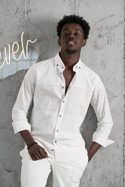 ADVANTE Лятна риза от памук с яка и копчета