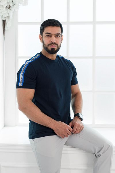 AKÇAYLAR Μπλουζάκι Crew Neck 100% Cotton Slimfit - Ρίγα ώμου