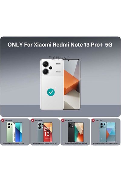 m.tk moveteck حافظة لهاتف Xiaomi Redmi Note 13 Pro Plus مع حماية للكاميرا وغطاء انزلاقي للدبابات العسكرية