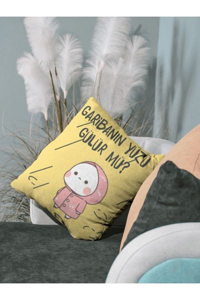 Kollektif Birthday Plush Pillow - Garibana Face Laughing Cushion, Anime Fun Funny Toy