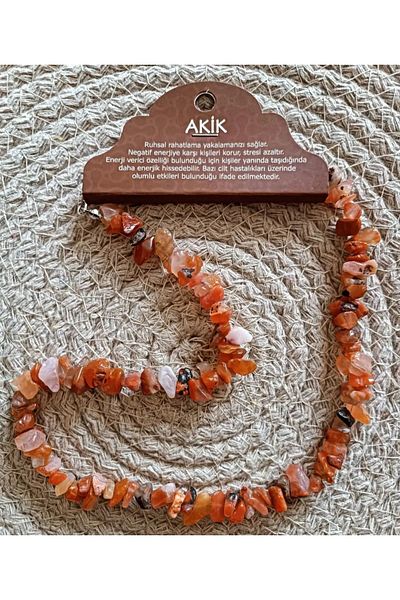 devritarz Natural Stone Necklace - Agate, Kırıktaş and Healing Design