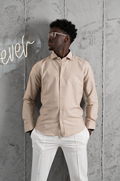 ADVANTE Лятна риза Slimfit, обикновена памучна