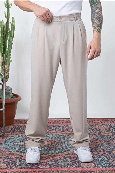 AKÇAYLAR Labava letnja tkanina - dupli Nabrano i elastični struk, široke pant...