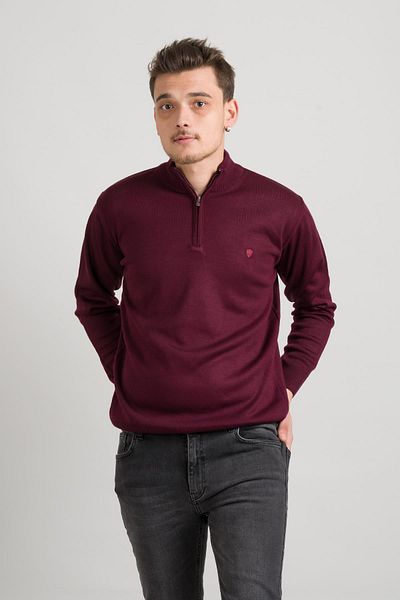 AKÇAYLAR Regular Fit Half Fisherman Zippered Acrylic Viscose Mixed Men's Knitwear Sweater