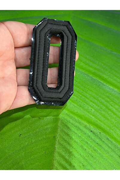 Gönülden Tasarım 8X4 см Чорна шкіра - Літера O Вишивка Аплікація