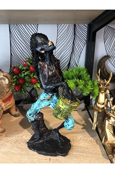 Atak Hediyelik Dekoratif müzisyen Afrikalı Kadın biblo polyester