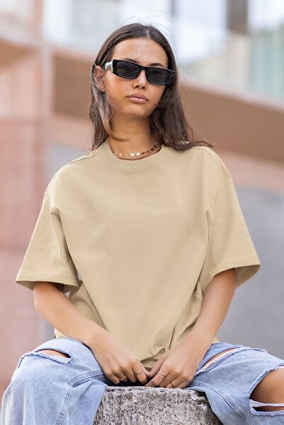 GİYSA Γυναικείο μπλουζάκι Unprinted Oversize Casual