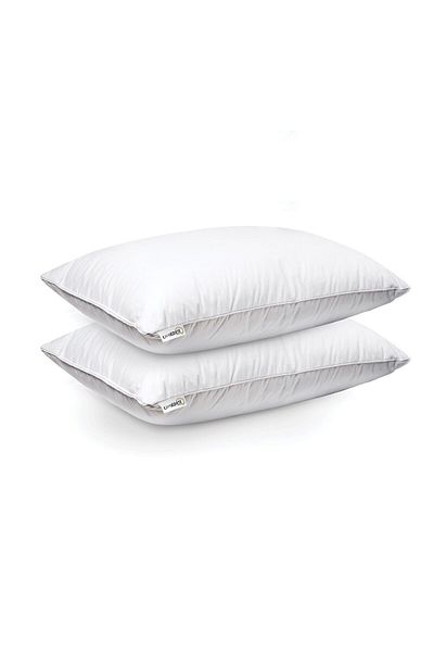 In House Cotton Bed Pillow With Microfiber Filling - 90x50 Cm