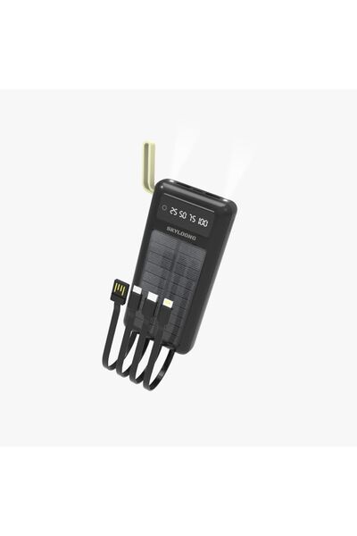 VOOKA Ape Solar 10.000 Mah Güneş Enerjili Led Işıklı Powerbank Şarj Aleti 2x ...