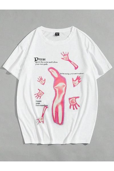 AMMA Μπλουζάκι Desire Printed Unisex Trend με κοντό μανίκι 100% βαμβάκι