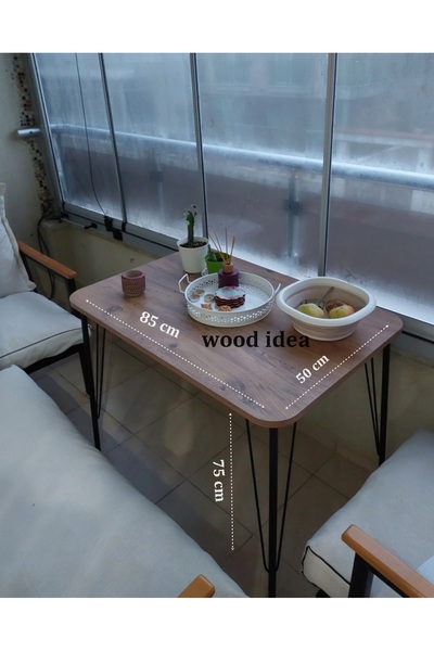 wood idea 50x85 Cm Firkete Ayaklı Atlantik Çam Mutfak Masası,yemek Masası..ba...