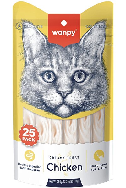 Wanpy kedi ödül tavuklu sıvı kedi ödül maması 14 gram x 25 Adet