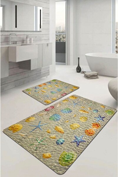 Ardizayn طقم مرحاض مكون من قطعتين من القطن العضوي غير القابل للانزلاق مع أشكا...