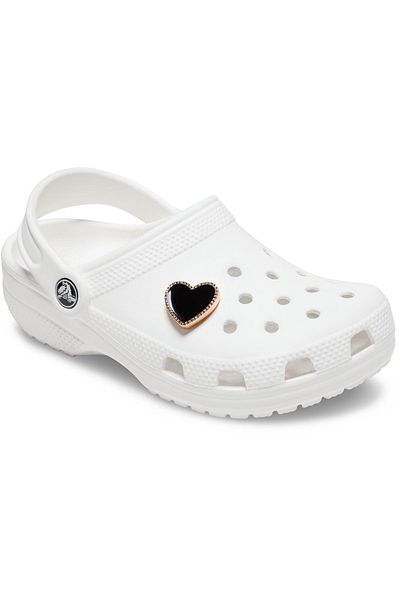 Crocs 10011084 Στολίδι για παπούτσια Jibbitz Μαύρο καρδιά με χρυσό περίγραμμα
