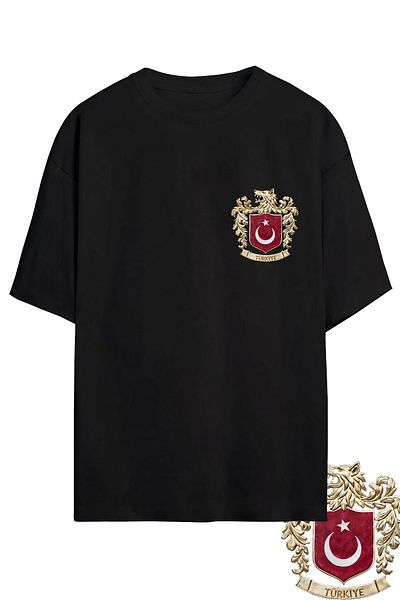 Josette Μπλουζάκι Wolf Arma Printed Türkiye Concept Oversize Crew Neck