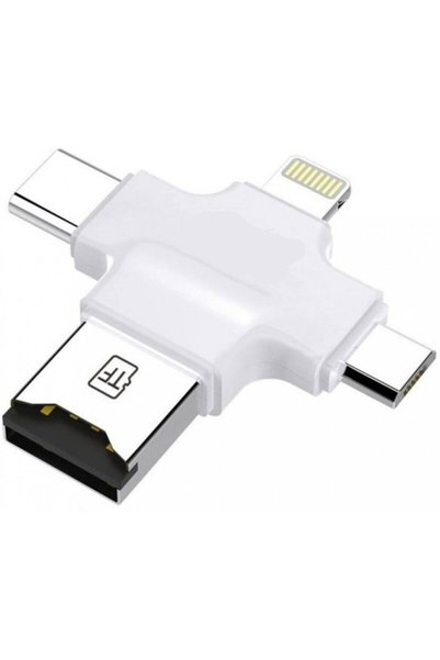 İstanbul Teknoloji Iphone Micro Usb Type-c Tf Kart Okuyucu Reader