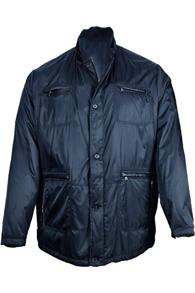 Extreme Men's Navy Blue Large Size Winter Premium Quality Light Coat