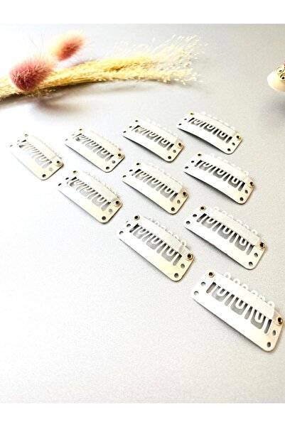 seyranat 10 τεμάχια λευκά κλιπ-ούπατ για περούκες - Συσκευή κουμπώματος για ε...