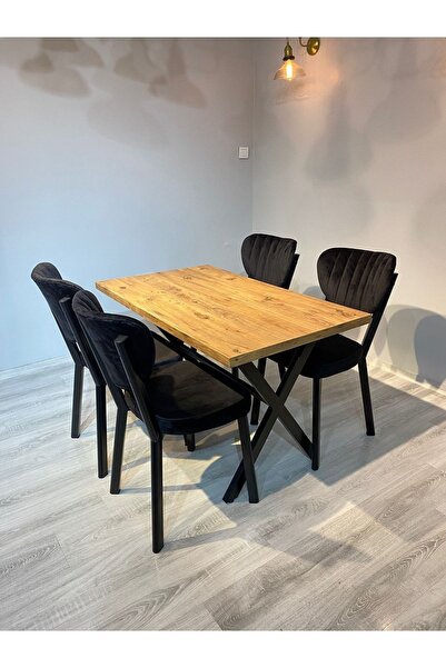 Resa mobilya design 120x70 Yemek Masası Takımı 4 Adet Sandalye