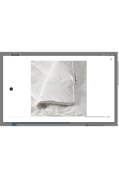 IKEA Fjallhavre Single Duvet, White, 150x200 Cm, Warm
