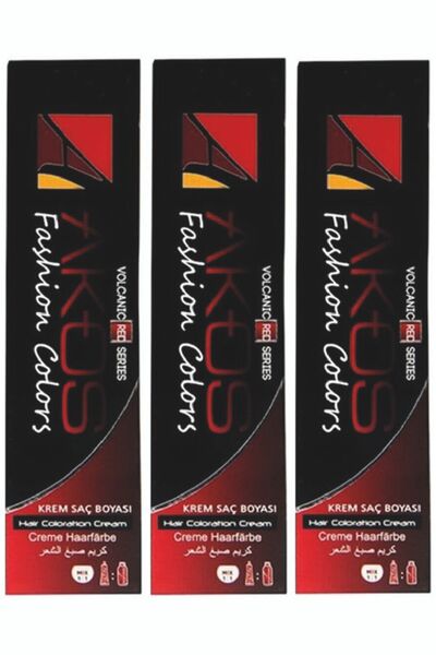 AKOS Tüp Boya 60 Ml - 7.52 Çilek - 3'lü Set