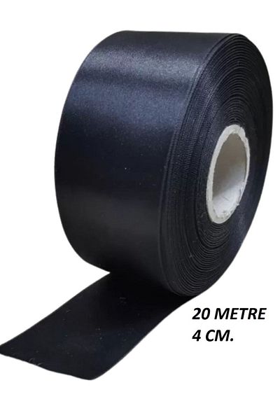 serap çiçekçilik 4 CM 20 ΜΕΤΡΑ ΜΑΥΡΗ ΣΑΤΕΝ ΚΟΡΔΕΛΑ