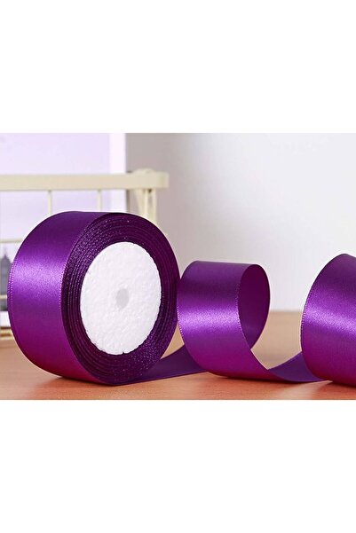serap çiçekçilik 4 CM 20 METRE MOR SATEN KURDELE