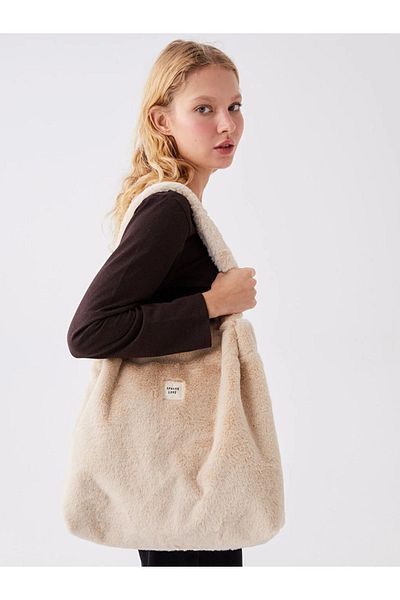 LC Waikiki LCW ACCESSORIES Geantă de umăr de pluș pentru femei