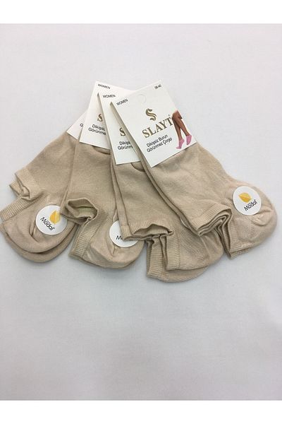 Slayt 4 τεμάχια Cotton Modal Mixed μονόχρωμα λεπτά καλοκαιρινά γυναικεία αόρατα μποτάκια (sneakers)