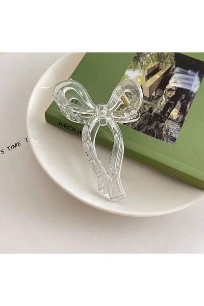 Monalisa Large Size Transparent Women's Bow Buckle - 11cm