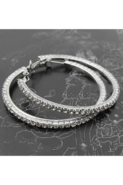 MutluBiDünya Vintage Taşlı Halka Küpe