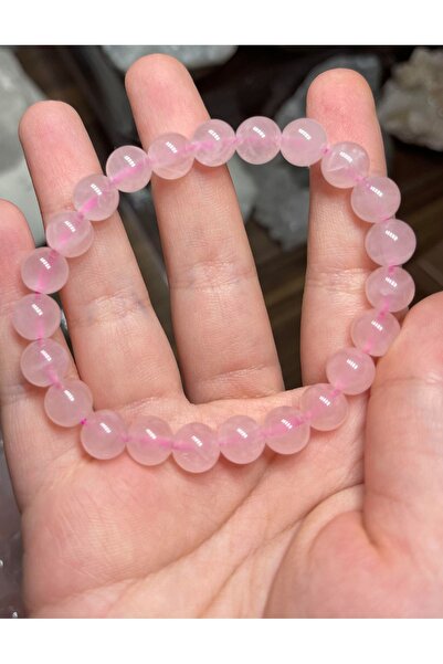 Mystic Energy Sertifikalı Doğal Pembe Kuvars Taşı Bileklik | Doğaltaş Bronzit-aragonit | Hediyelik Doğaltaş