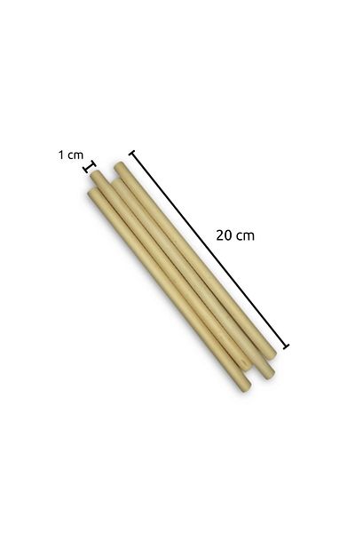 Coconut Products 8 Bamboo Straws and 1 Bamboo Cleaning Brush