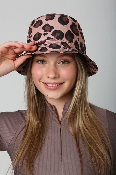 Saria Moda Leopard Pattern Printed Women's Bucket Hat