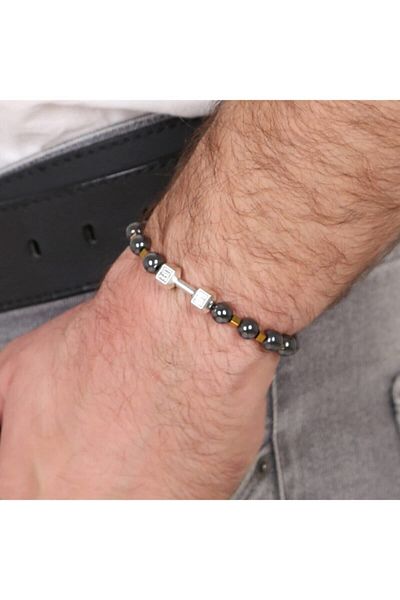 Mystic Energy 100% Real Natural Stone Hematite Special Design Bracelet |   Gift Natural Stone