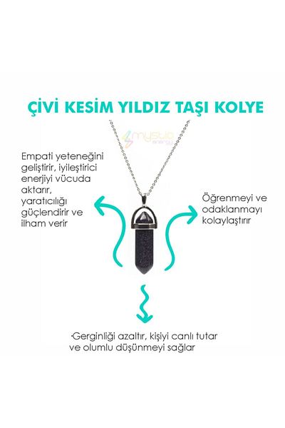 Mystic Energy Natural Stone Star Stone Nail Cut Necklace |   Gift Natural Stone