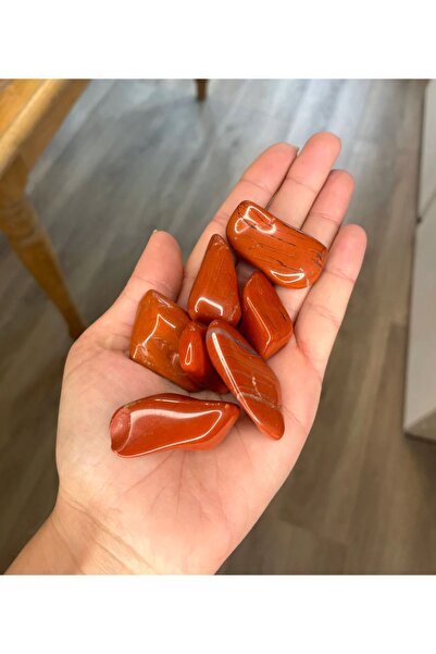 Mystic Energy Cüzdan Boy Tamburlanmış Doğal Kırmızı Jasper Güç Taşı | Hediyelik Doğaltaş