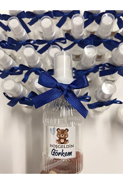 sandal hediyelik Yaş Doğum Günü Nişan Isimli Balon Ayıcık Figürlü Kolonya Şiş...
