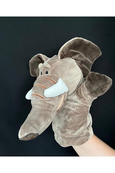 Rubi Plush Donkey Elephant Frog Crocodile Giraffe Lamb Cow Duck Toy Hand Puppet - Moving Mouth