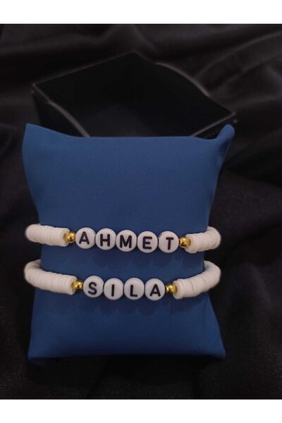 Genel Markalar Kişiye Özel Isimli&harfli Çift Fimo Bilekliği
