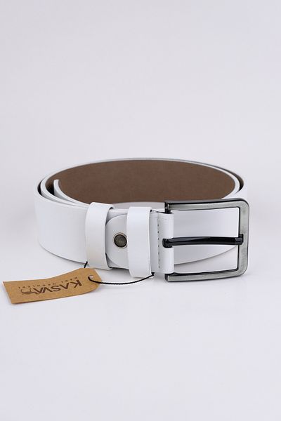 KASVA DERİ 4.5cm White Faux Belt